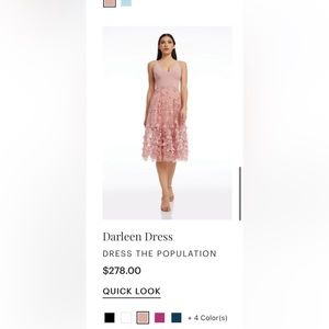 Dress the population Darleen size Small (4-6)